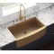Ruvati 36" Apron-Front Farmhouse Kitchen SinkBrass Tone SS Sgl Bowl RVH9880GG - alternate 2